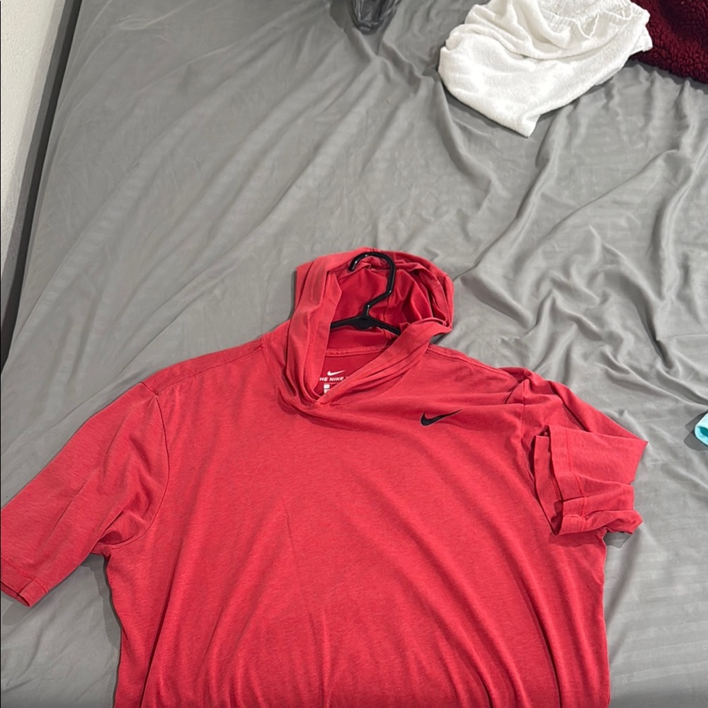 Nike Red Hooded Tee
